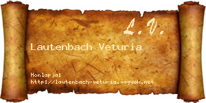 Lautenbach Veturia névjegykártya